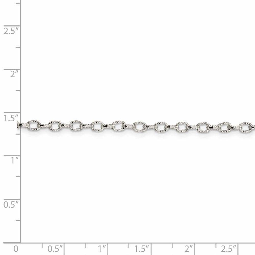 FJC Finejewelers 925 Sterling Silver Hand Made Fancy Patterned Rolo Chain 22 Inches x 3 mm