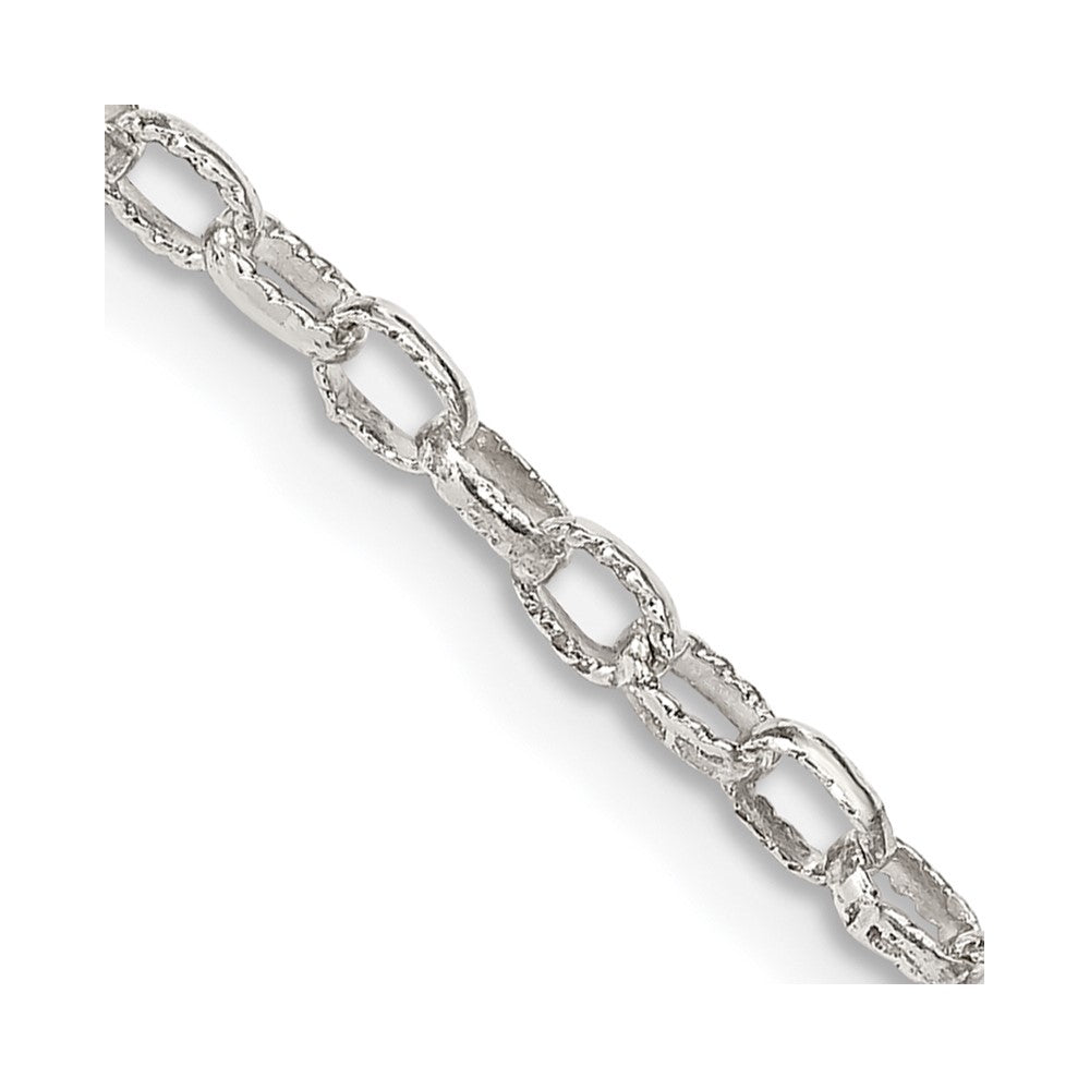 FJC Finejewelers 925 Sterling Silver Hand Made Fancy Patterned Rolo Chain 22 Inches x 3 mm