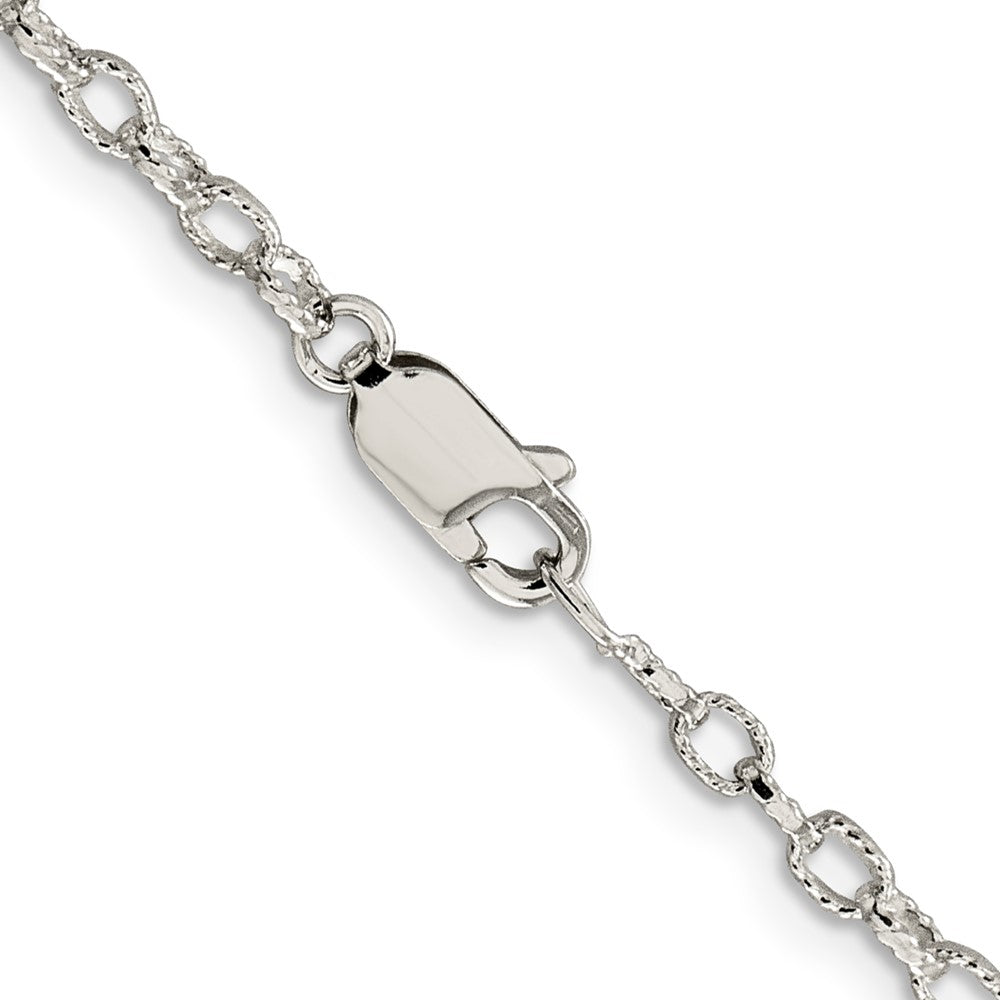 FJC Finejewelers 925 Sterling Silver Hand Made Fancy Patterned Rolo Chain 30 Inches x 3 mm