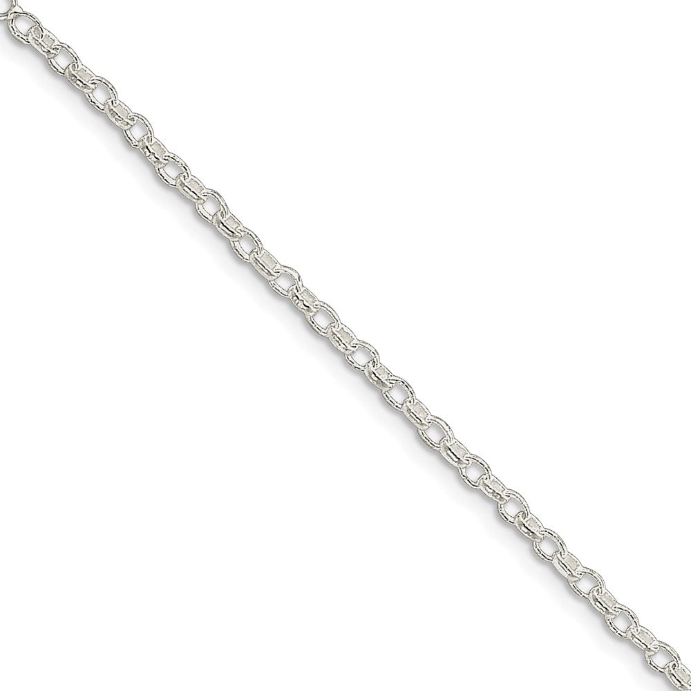 FJC Finejewelers 925 Sterling Silver Hand Made Fancy Patterned Rolo Bracelet Chain 7 Inches x 3 mm