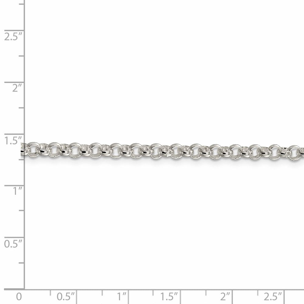 FJC Finejewelers 925 Sterling Silver Rolo Bracelet Chain 7 Inches x 4 mm
