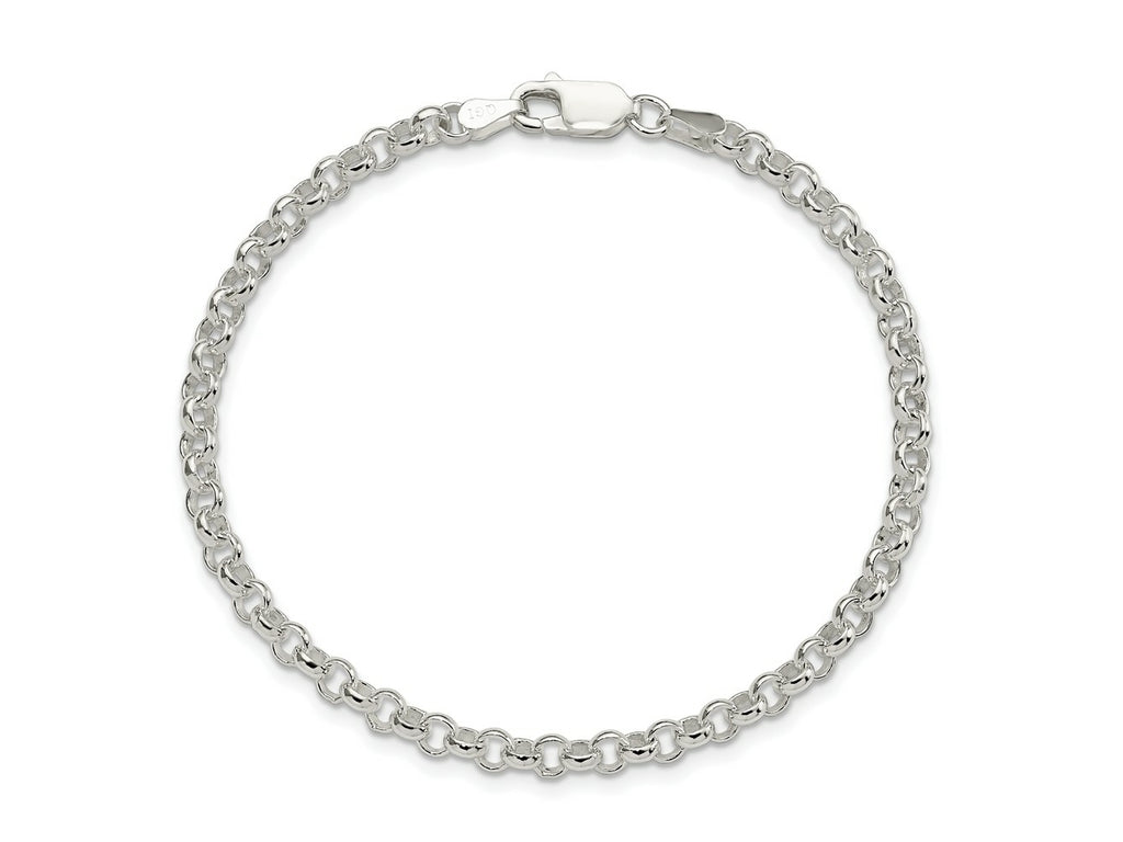 FJC Finejewelers 925 Sterling Silver Rolo Bracelet Chain 7.5 Inches x 4 mm