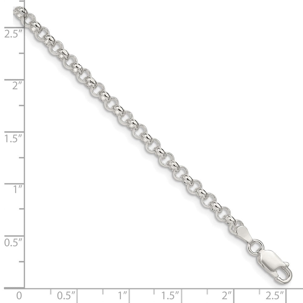 FJC Finejewelers 925 Sterling Silver Rolo Bracelet Chain 8 Inches x 4 mm