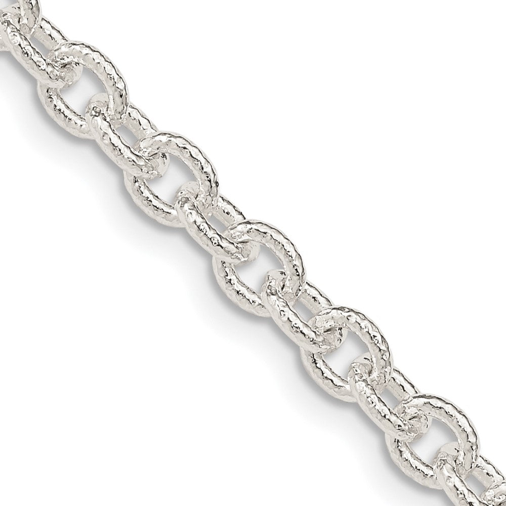 FJC Finejewelers 925 Sterling Silver Hand Made Fancy Patterned Rolo Chain 18 Inches x 4.55 mm