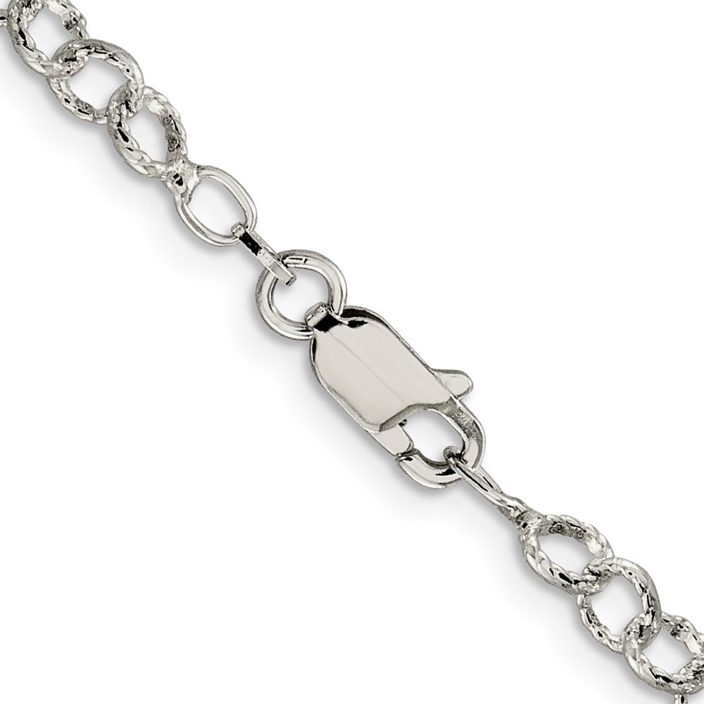 FJC Finejewelers 925 Sterling Silver Hand Made Fancy Patterned Rolo Chain 24 Inches x 4.55 mm
