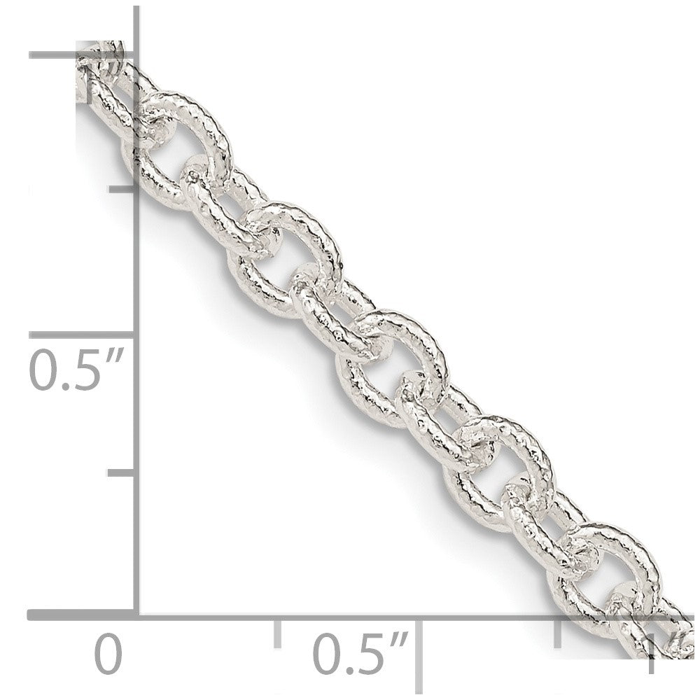 FJC Finejewelers 925 Sterling Silver Hand Made Fancy Patterned Rolo Chain 30 Inches x 4.55 mm