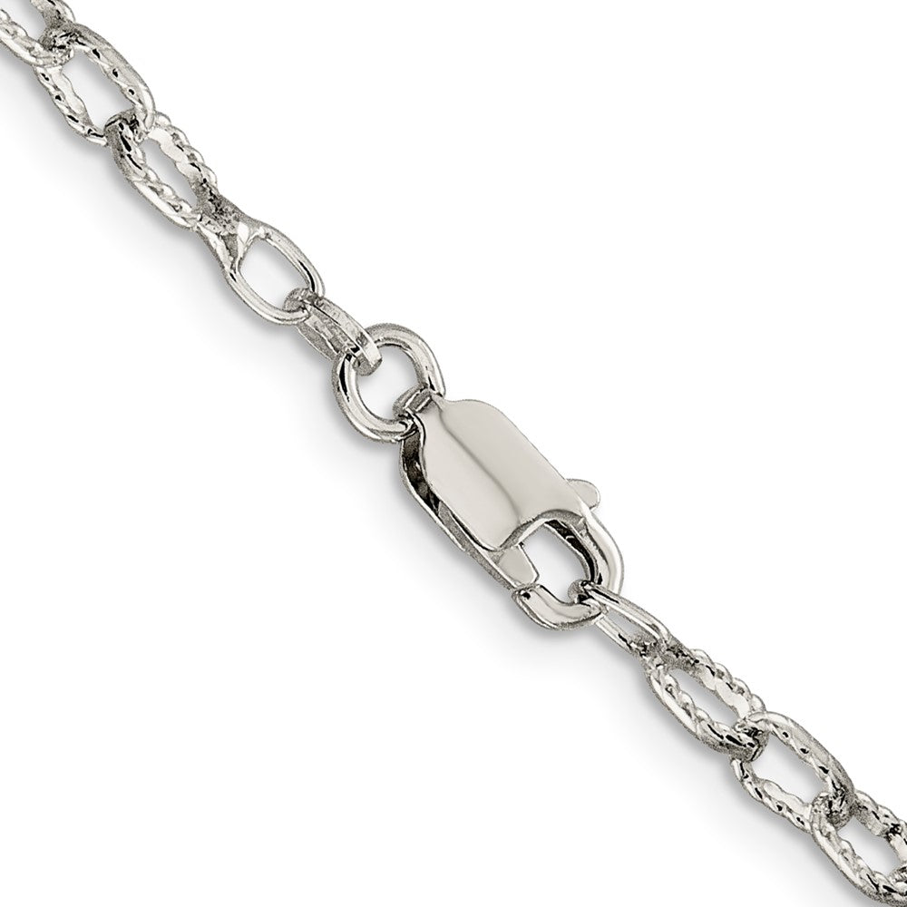 FJC Finejewelers 925 Sterling Silver Hand Made Fancy Patterned Rolo Chain 18 Inches x 3.75 mm