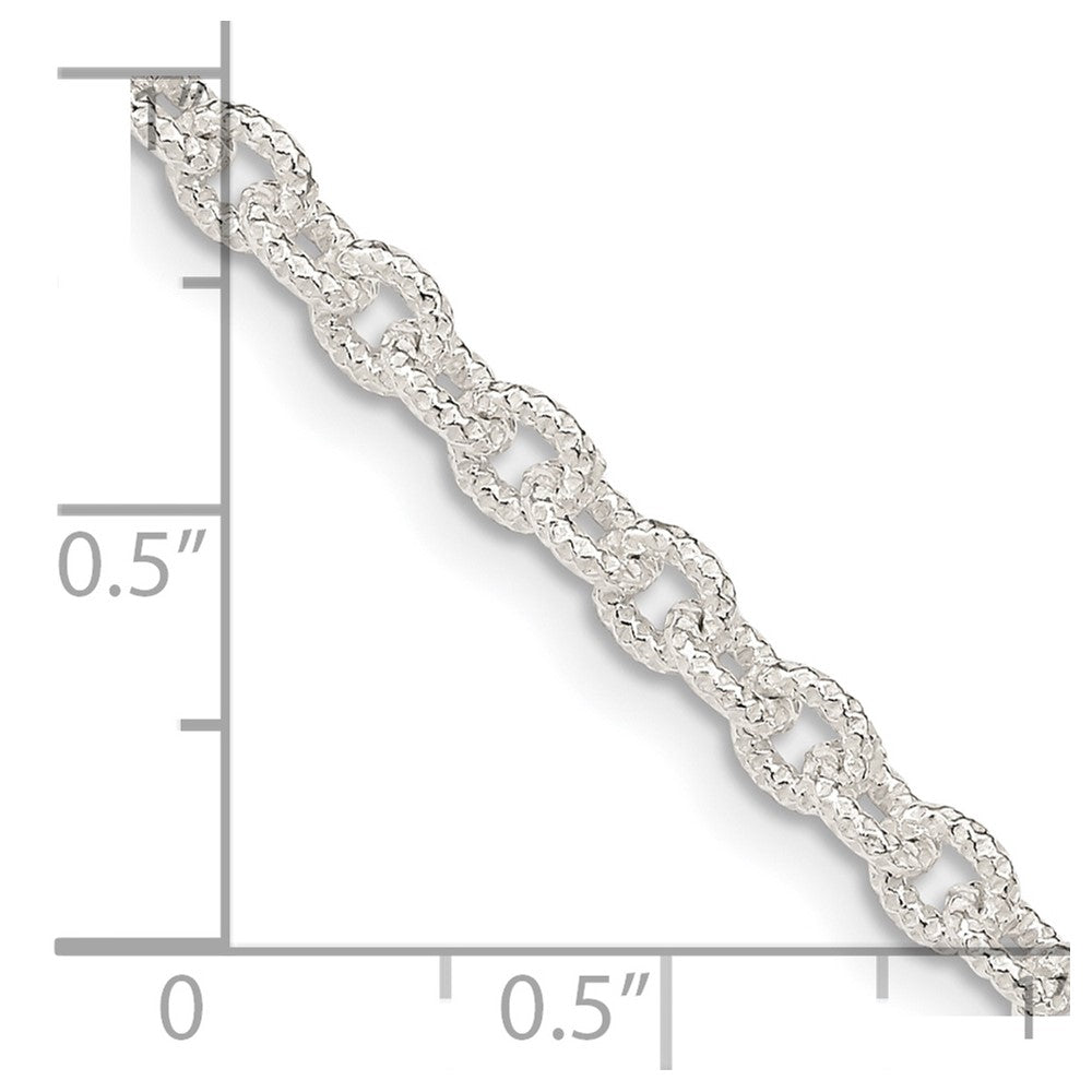 FJC Finejewelers 925 Sterling Silver Hand Made Fancy Patterned Rolo Chain 26 Inches x 3.75 mm