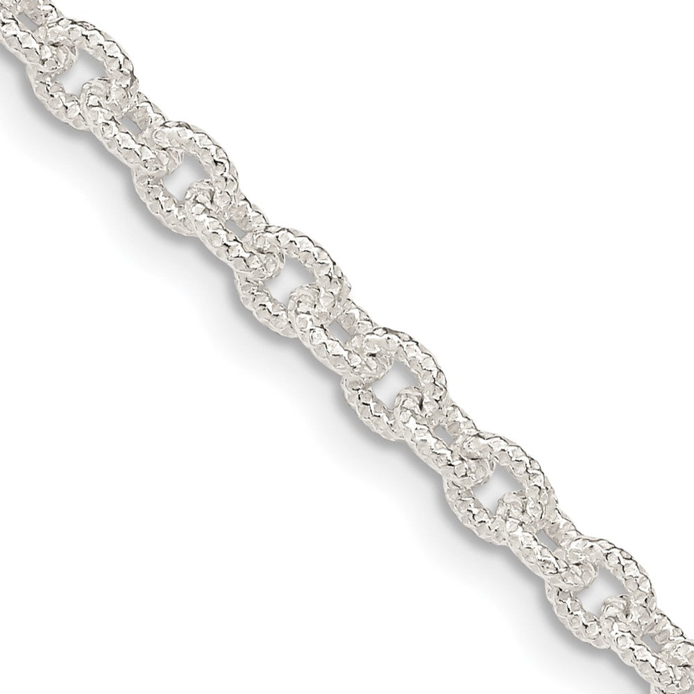 FJC Finejewelers 925 Sterling Silver Hand Made Fancy Patterned Rolo Chain 26 Inches x 3.75 mm