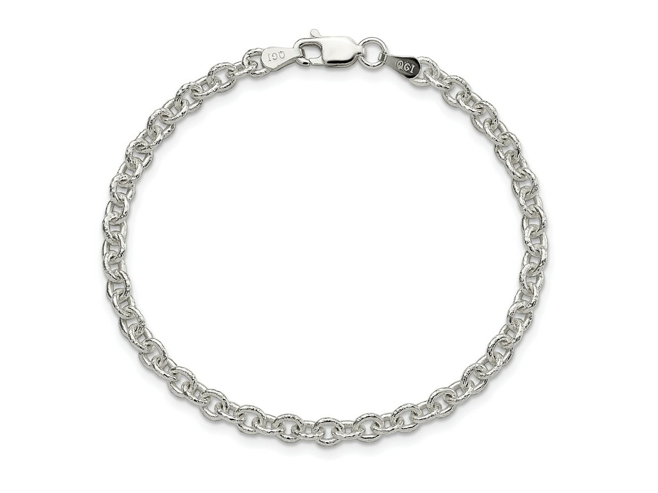 FJC Finejewelers 925 Sterling Silver Hand Made Fancy Rolo Bracelet Chain 7 Inches x 3.75 mm