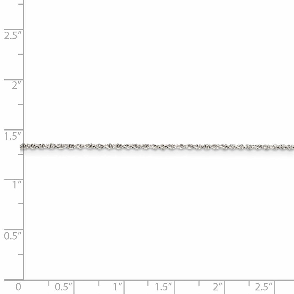 FJC Finejewelers 925 Sterling Silver Rhodium Plated Loose Rope Chain 22 Inches x 1.3 mm