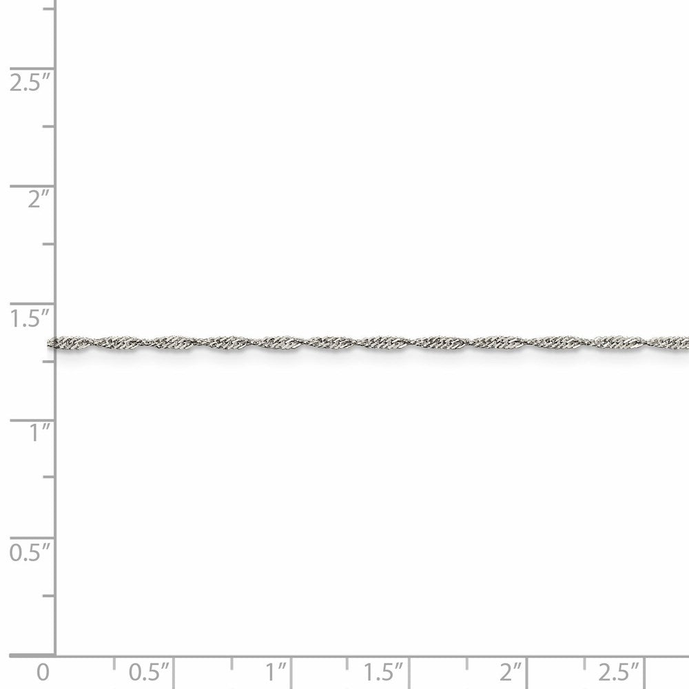 FJC Finejewelers 925 Sterling Silver Singapore Chain 24 Inches x 1.4 mm