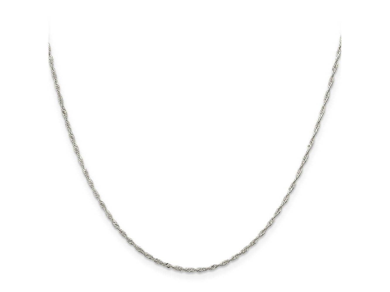 FJC Finejewelers 925 Sterling Silver Singapore Chain 30 Inches x 1.4 mm