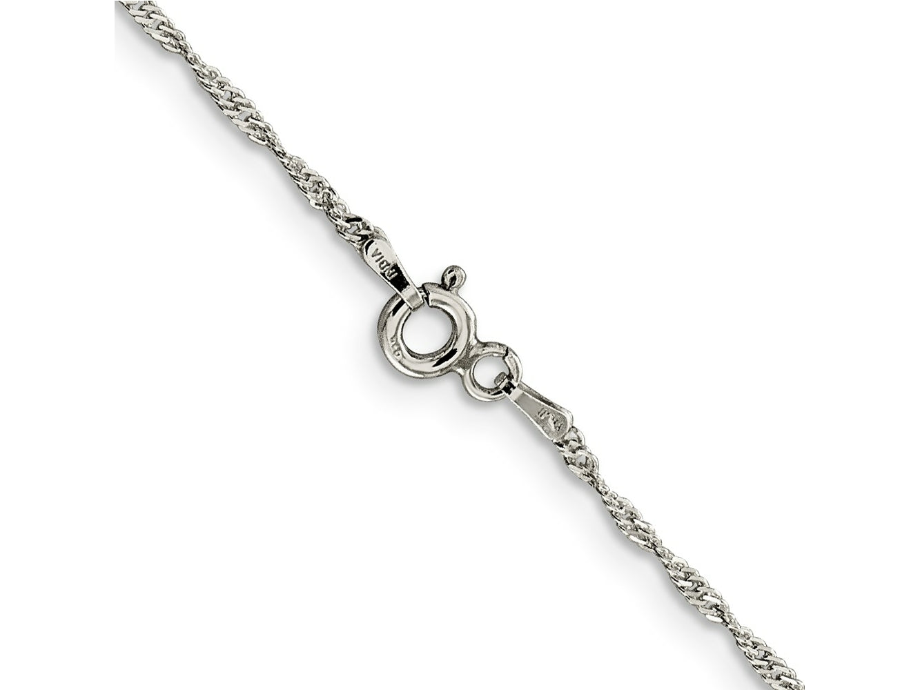 FJC Finejewelers 925 Sterling Silver 1.4mm Singapore Chain Anklet 9 Inches x 1 mm
