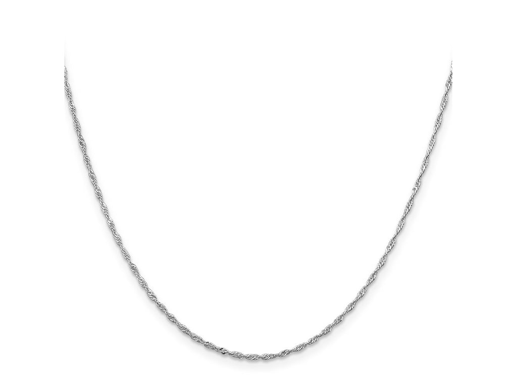 FJC Finejewelers 925 Sterling Silver Open Link Rhodium Plated Singapore Chain 18 Inches x 1.4 mm