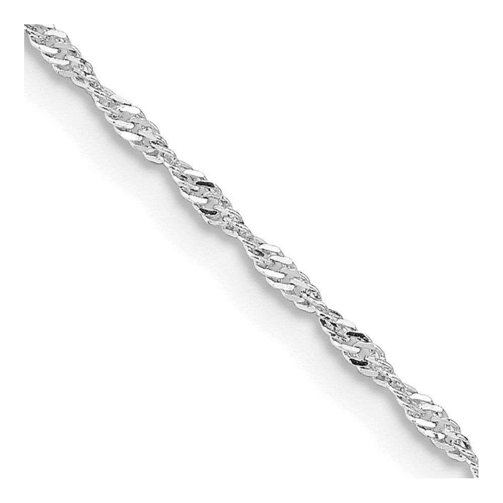 FJC Finejewelers 925 Sterling Silver Open Link Rhodium Plated Singapore Chain 20 Inches x 1.4 mm