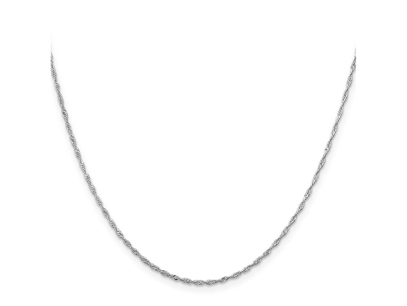FJC Finejewelers 925 Sterling Silver Open Link Rhodium Plated Singapore Chain 22 Inches x 1.4 mm