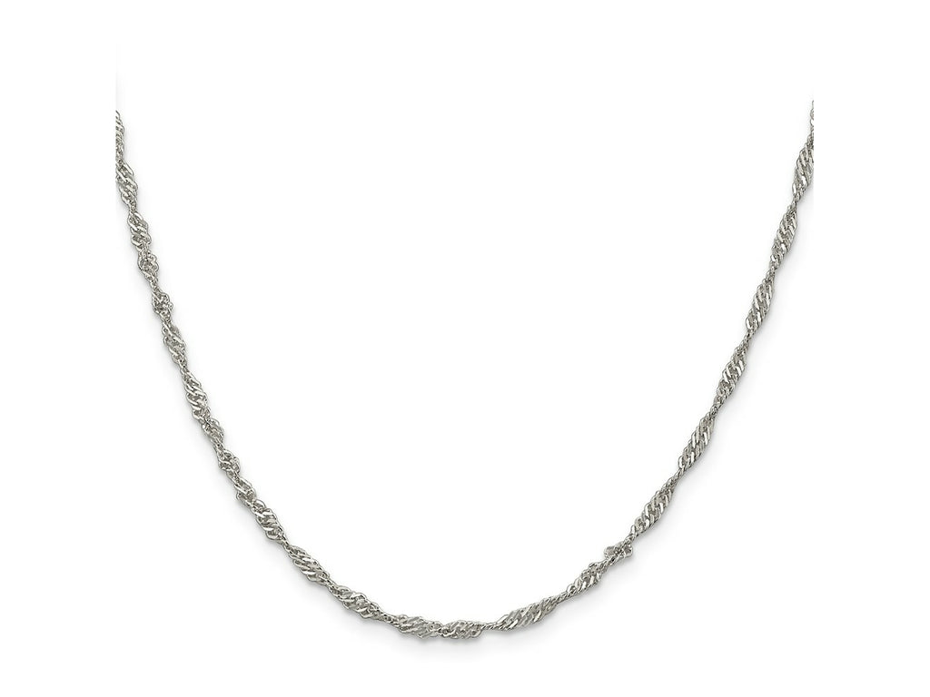 FJC Finejewelers 925 Sterling Silver Singapore Chain 20 Inches x 2.25 mm