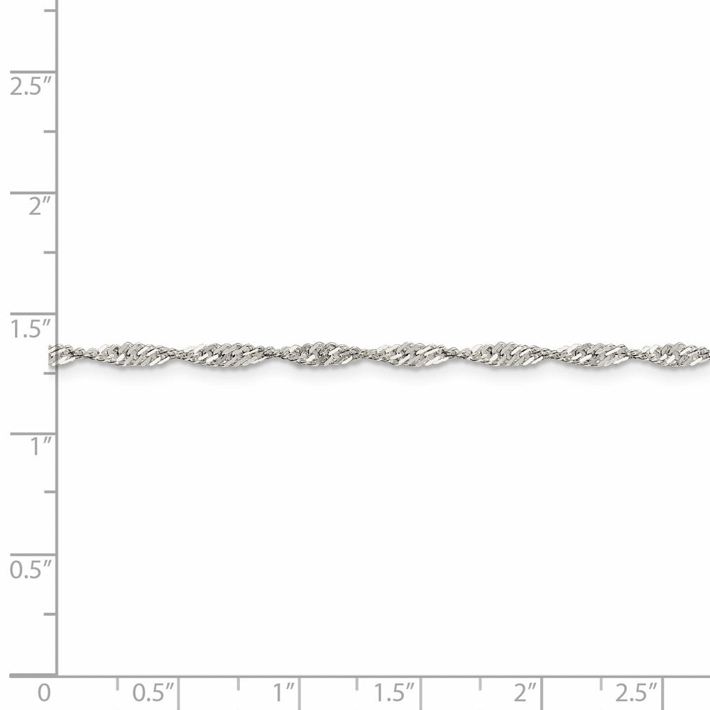 FJC Finejewelers 925 Sterling Silver Singapore Chain 26 Inches x 2.25 mm