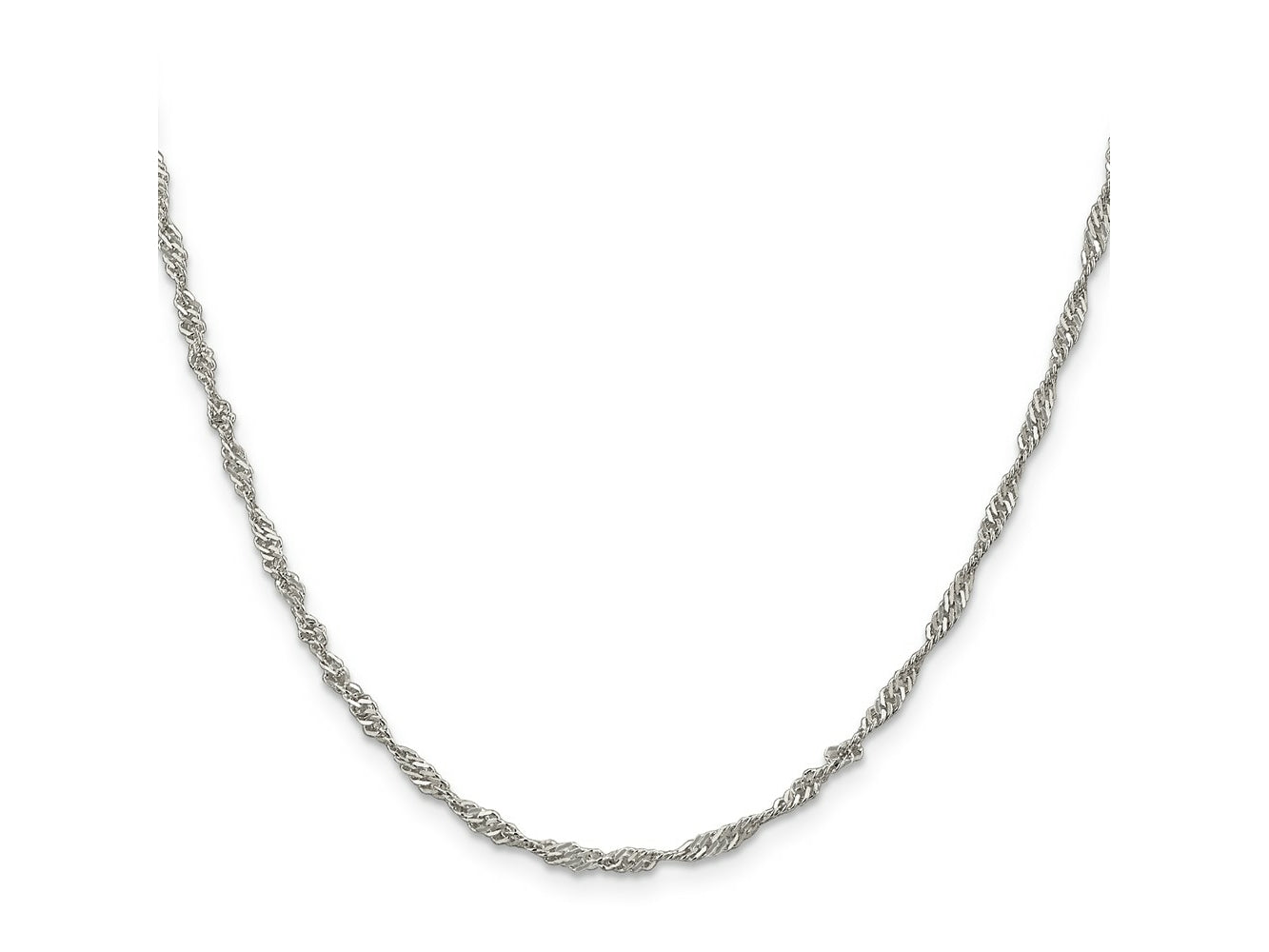 FJC Finejewelers 925 Sterling Silver Singapore Chain 26 Inches x 2.25 mm