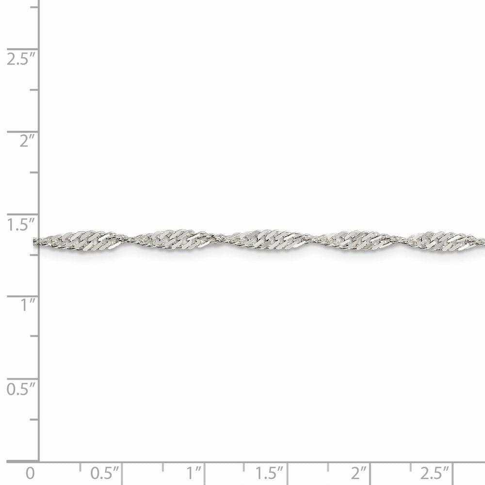 FJC Finejewelers 925 Sterling Silver Singapore Chain 26 Inches x 3 mm