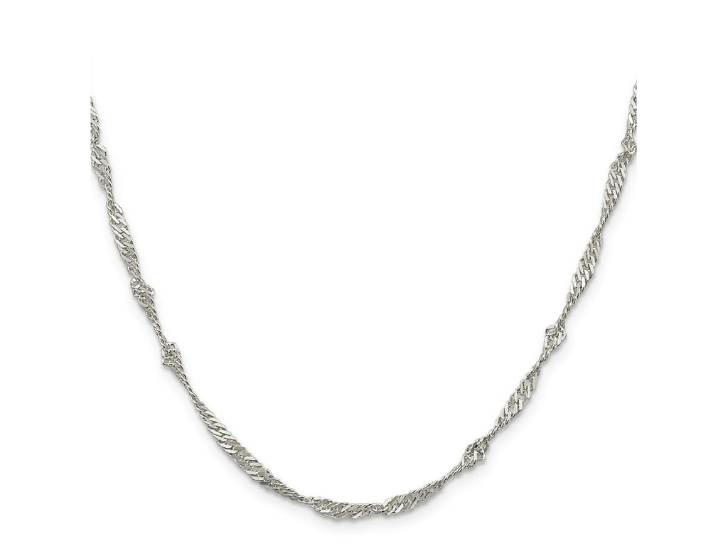 FJC Finejewelers 925 Sterling Silver Singapore Chain 26 Inches x 3 mm