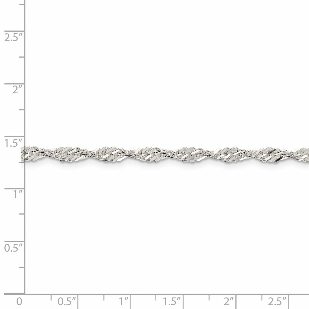 FJC Finejewelers 925 Sterling Silver Singapore Chain 18 Inches x 3.5 mm