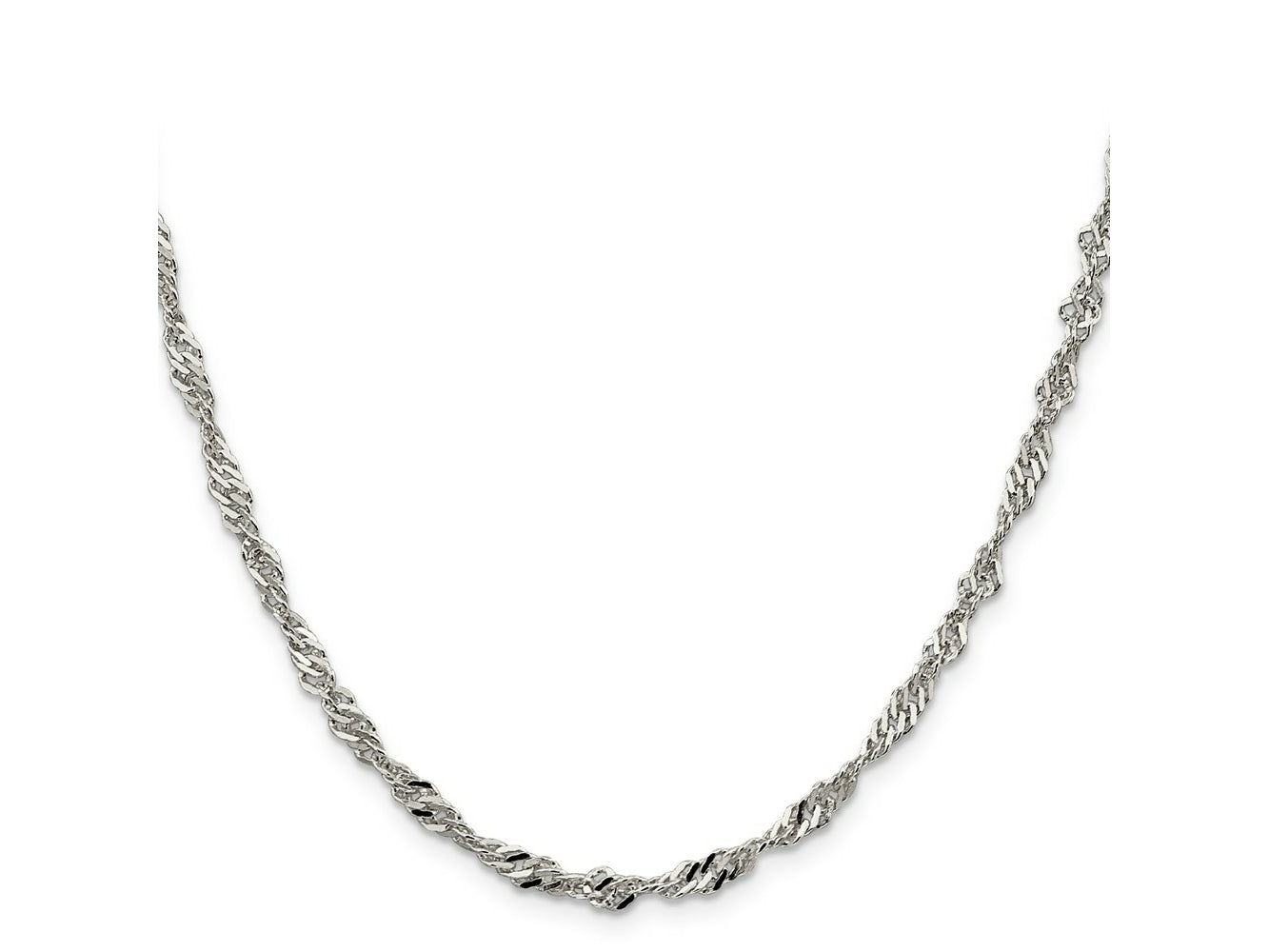 FJC Finejewelers 925 Sterling Silver Singapore Chain 18 Inches x 3.5 mm
