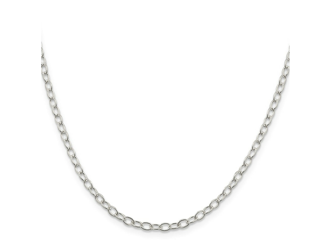 FJC Finejewelers 925 Sterling Silver Oval Cable Chain 20 Inches x 3.4 mm