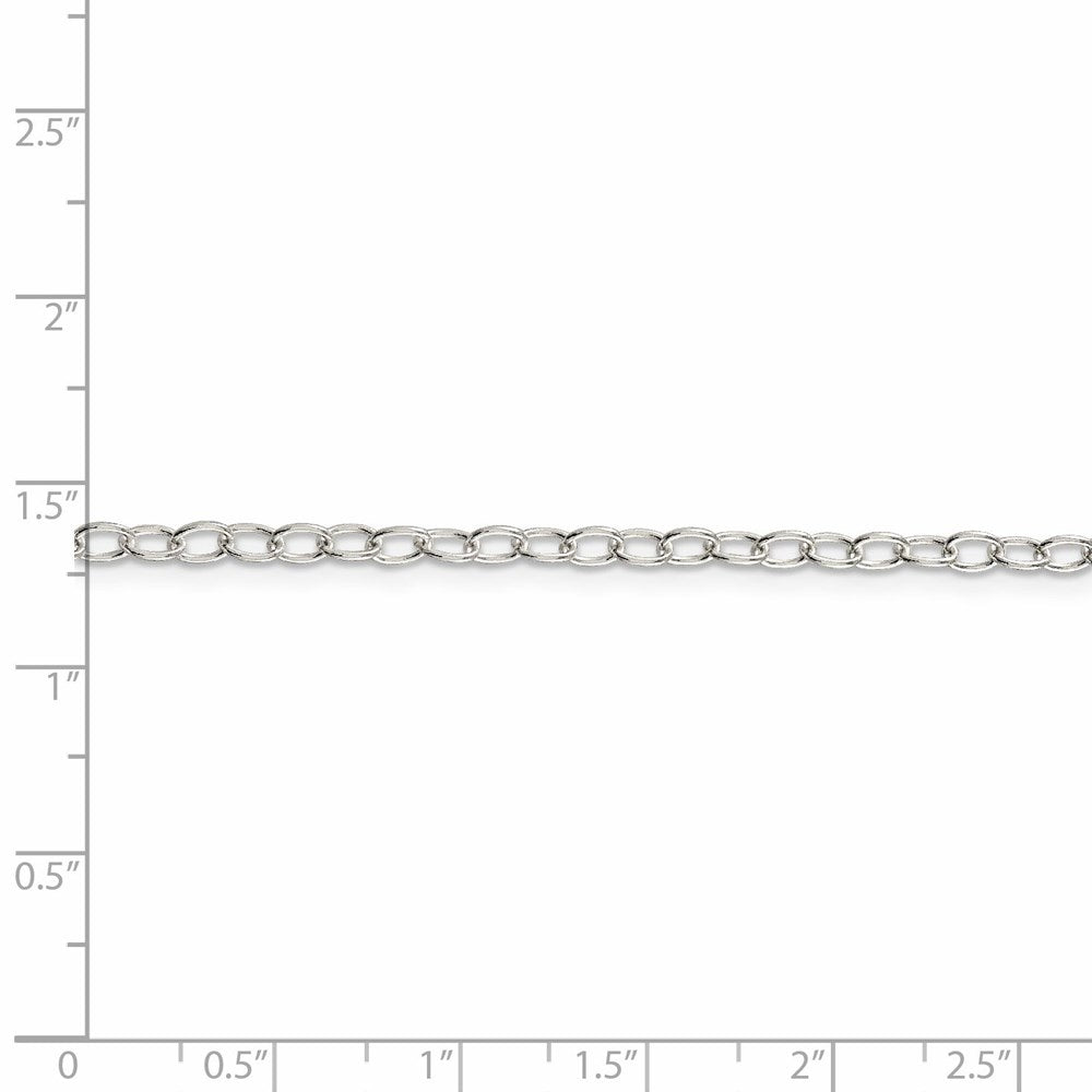 FJC Finejewelers 925 Sterling Silver Oval Cable Chain 26 Inches x 3.4 mm