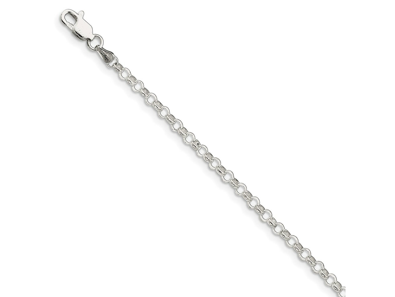 FJC Finejewelers 925 Sterling Silver Rolo Bracelet Chain 7 Inches x 3 mm