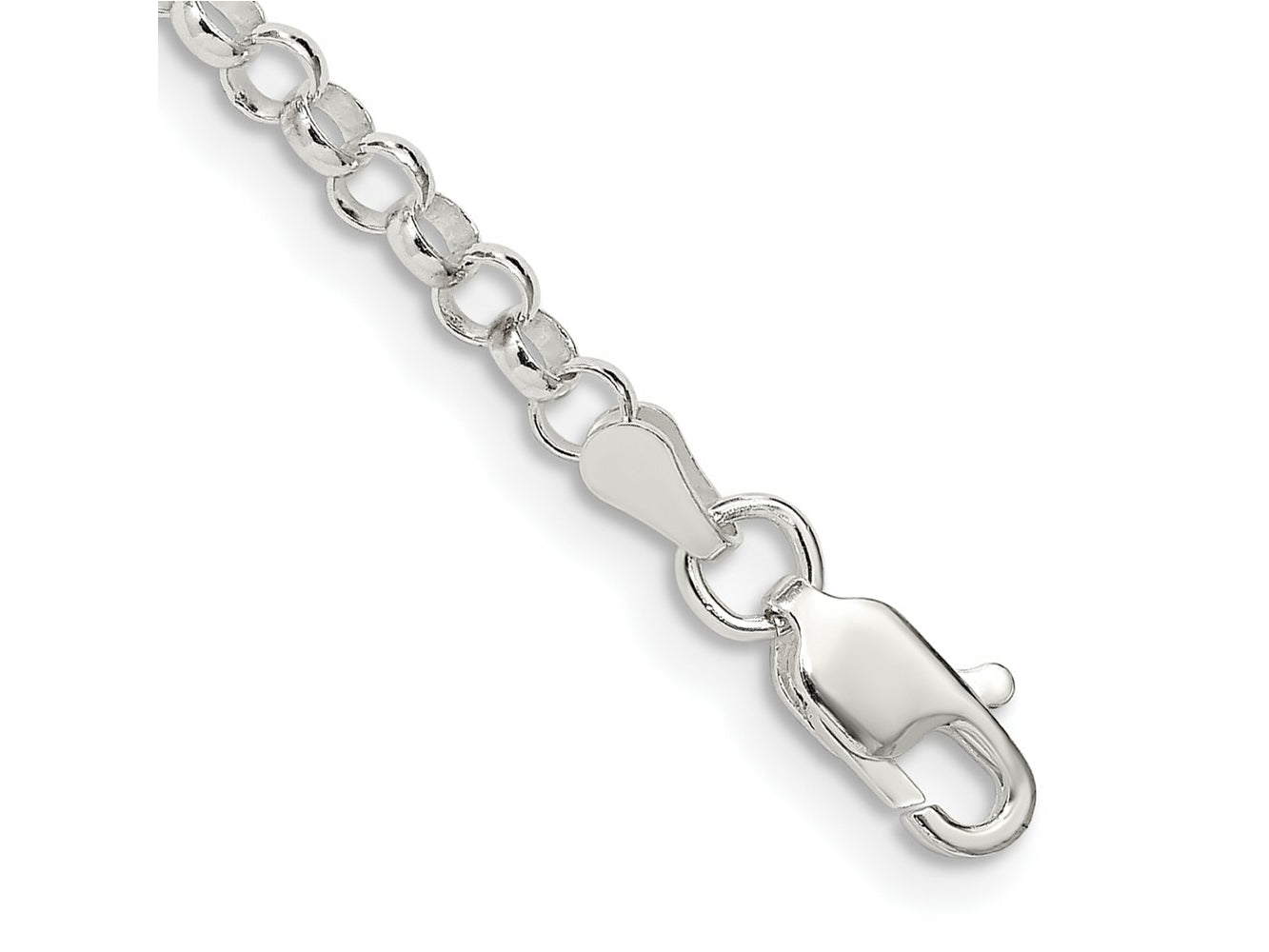 FJC Finejewelers 925 Sterling Silver Rolo Bracelet Chain 8 Inches x 3 mm