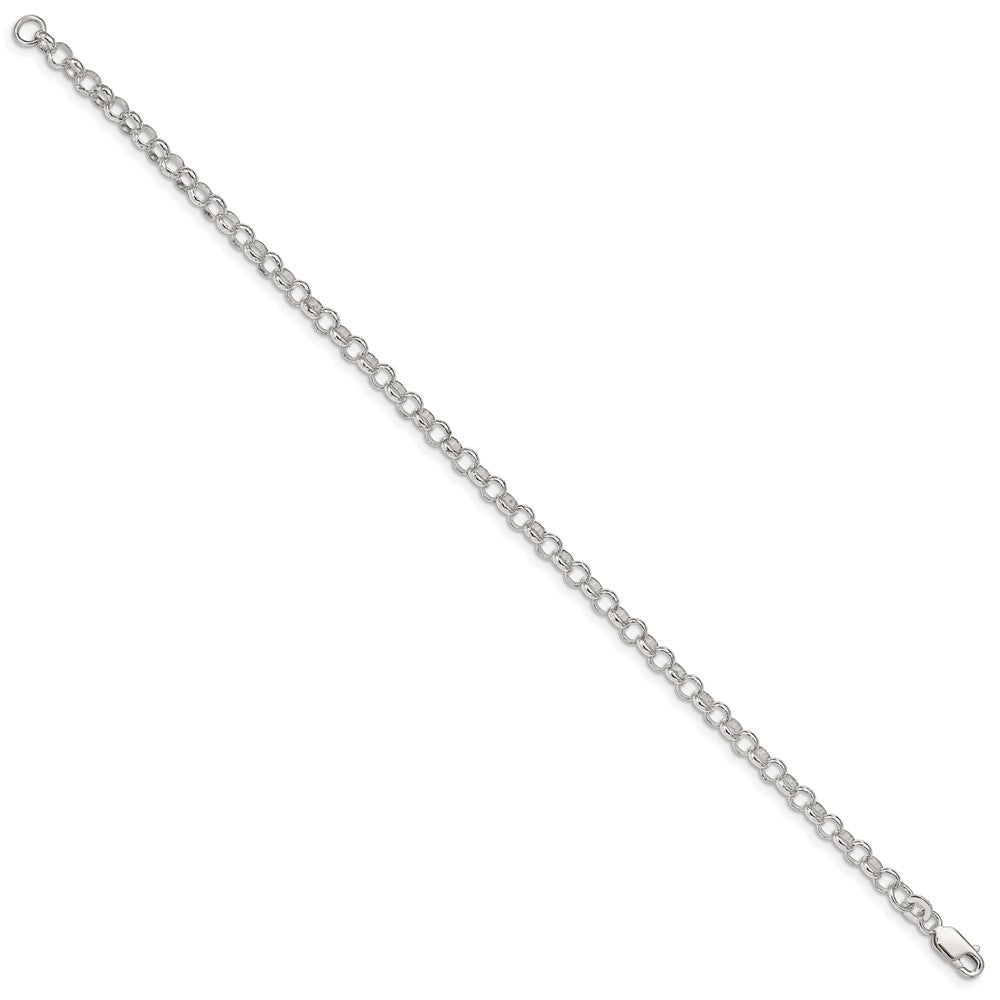 FJC Finejewelers 925 Sterling Silver Rolo Bracelet Chain 8 Inches x 4 mm