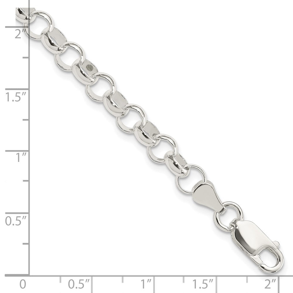 FJC Finejewelers 925 Sterling Silver Link 6.0mm Belcher Light Bracelet 7.5 Inches x 6 mm