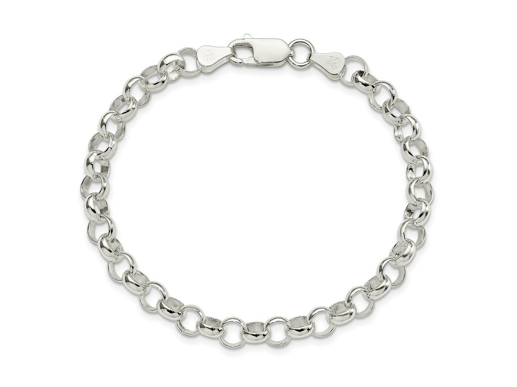 FJC Finejewelers 925 Sterling Silver Link 6.0mm Belcher Light Bracelet 7.5 Inches x 6 mm