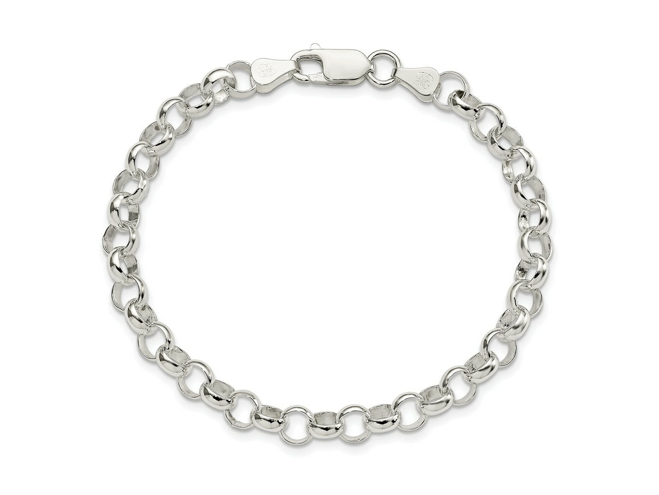 FJC Finejewelers 925 Sterling Silver Link 6.0mm Belcher Light Bracelet 7.5 Inches x 6 mm