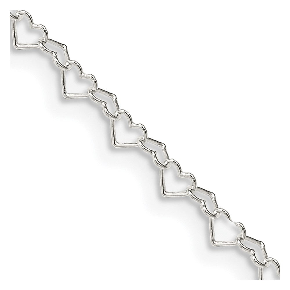 FJC Finejewelers 925 Sterling Silver Fancy Heart Link Chain 20 Inches x 3.5 mm
