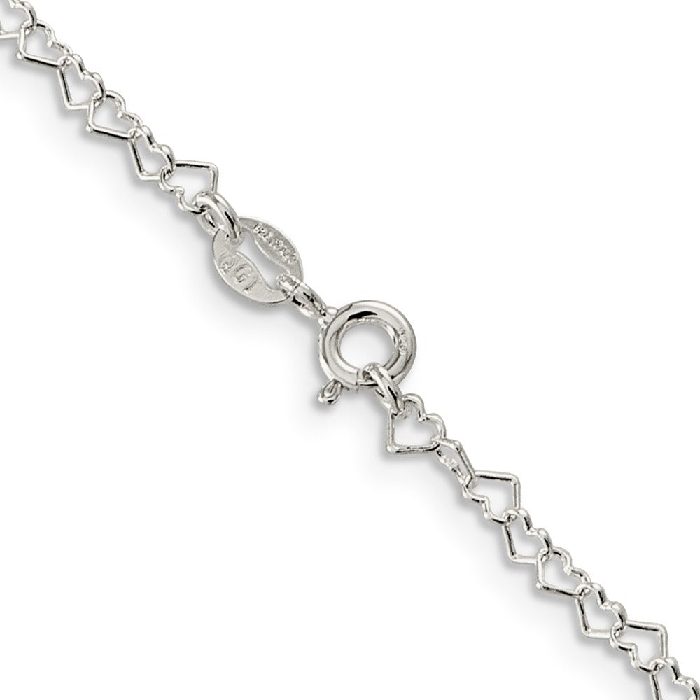 FJC Finejewelers 925 Sterling Silver Fancy Heart Link Chain 24 Inches x 3.5 mm