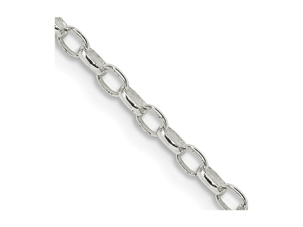 FJC Finejewelers 925 Sterling Silver Oval Fancy Rolo Chain 14 Inches x 2.5 mm