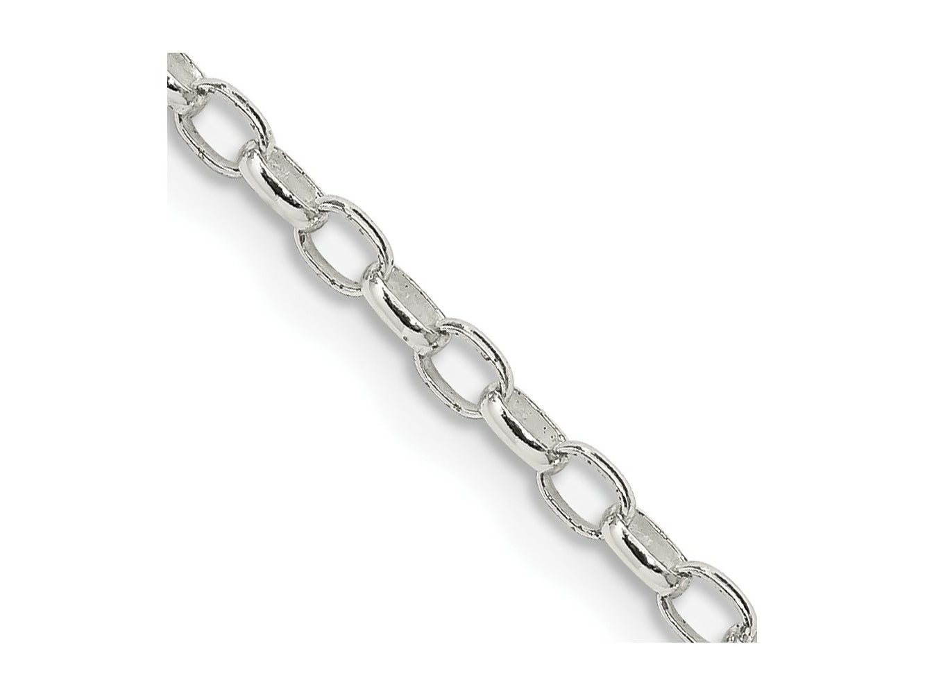FJC Finejewelers 925 Sterling Silver Oval Fancy Rolo Chain 24 Inches x 2.5 mm