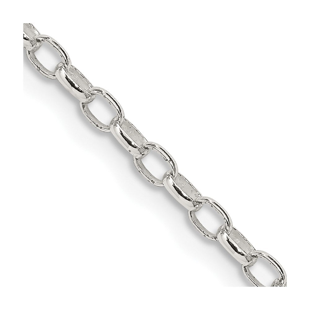 FJC Finejewelers 925 Sterling Silver Oval Fancy Rolo Chain 36 Inches x 2.5 mm