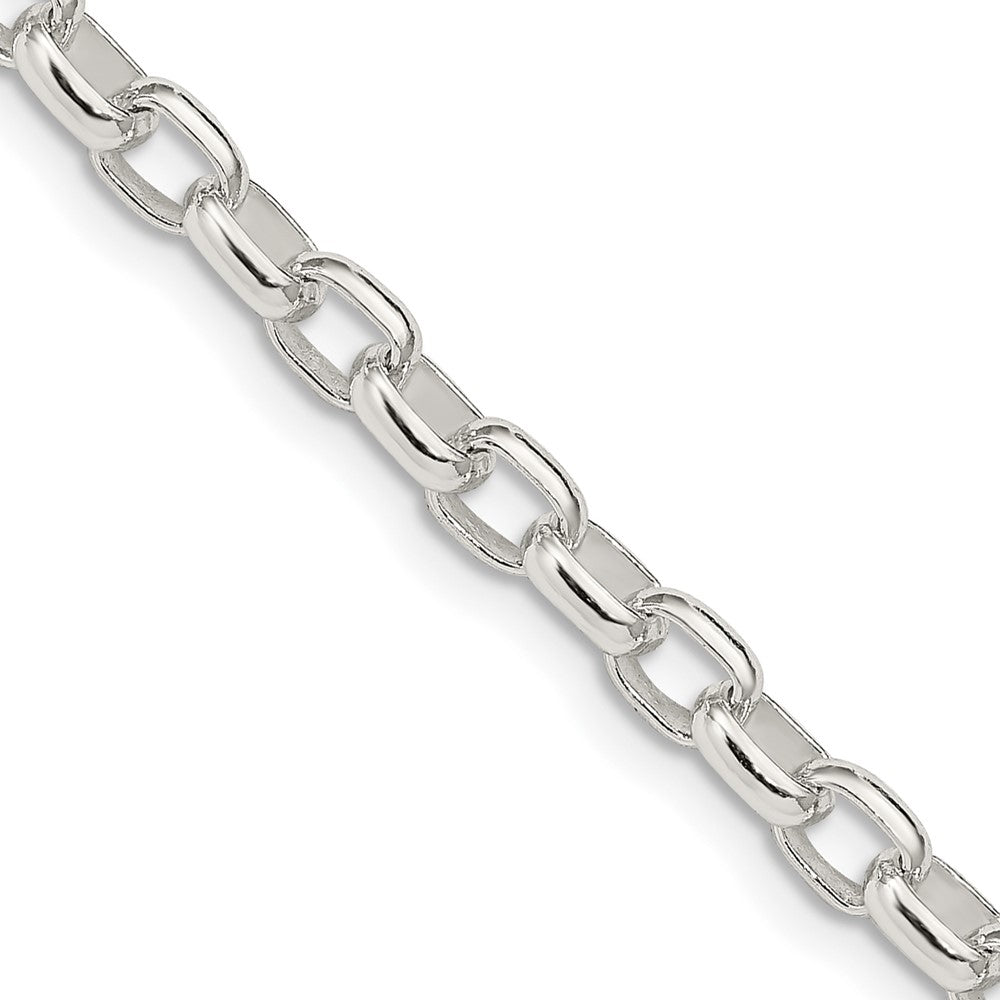 FJC Finejewelers 925 Sterling Silver Oval Fancy Rolo Chain 20 Inches x 4.4 mm