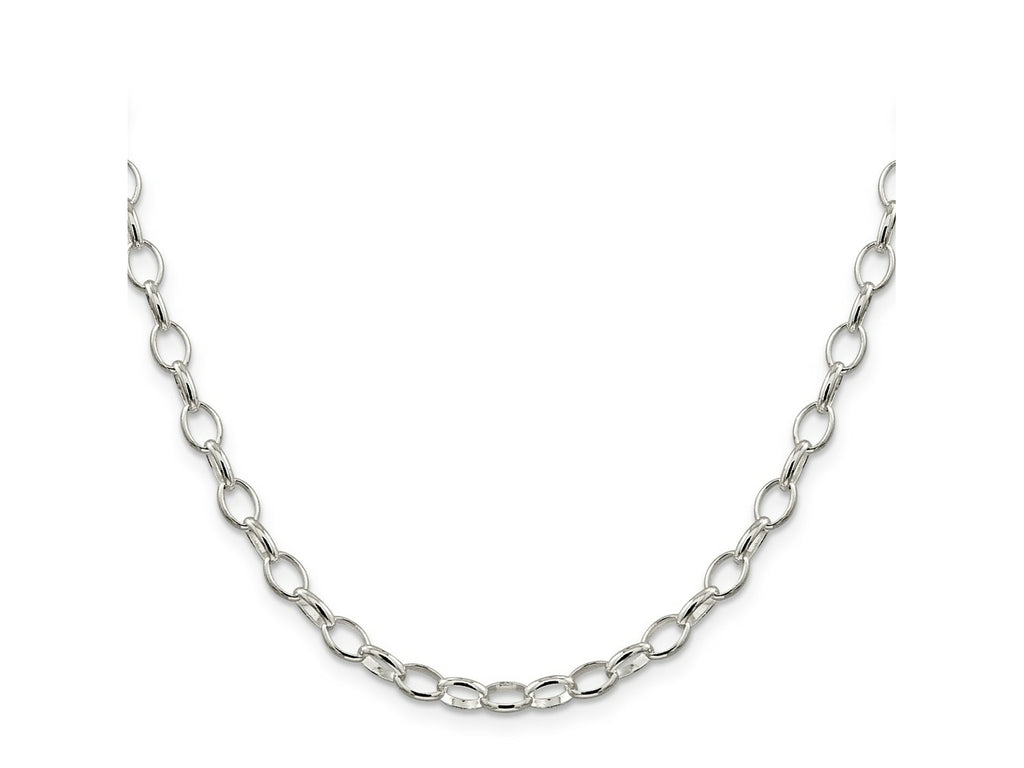 FJC Finejewelers 925 Sterling Silver Fancy Rolo Chain 18 Inches x 5 mm