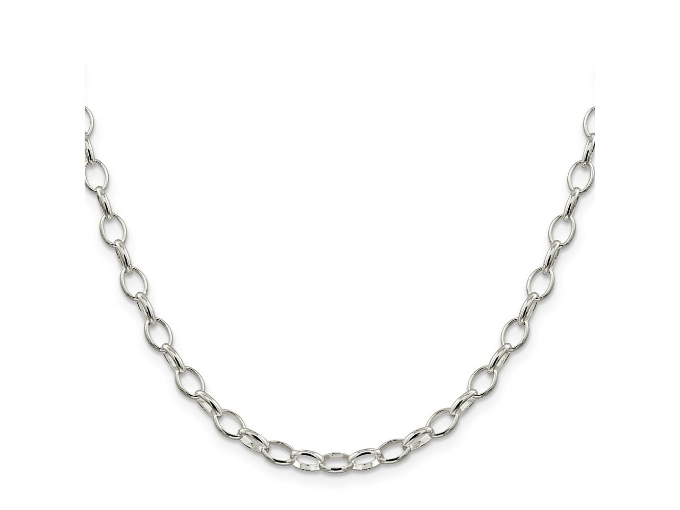 FJC Finejewelers 925 Sterling Silver Fancy Rolo Chain 20 Inches x 5 mm