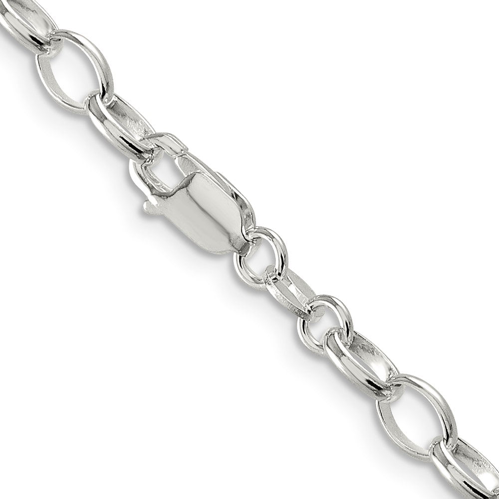 FJC Finejewelers 925 Sterling Silver Fancy Rolo Chain 24 Inches x 5 mm
