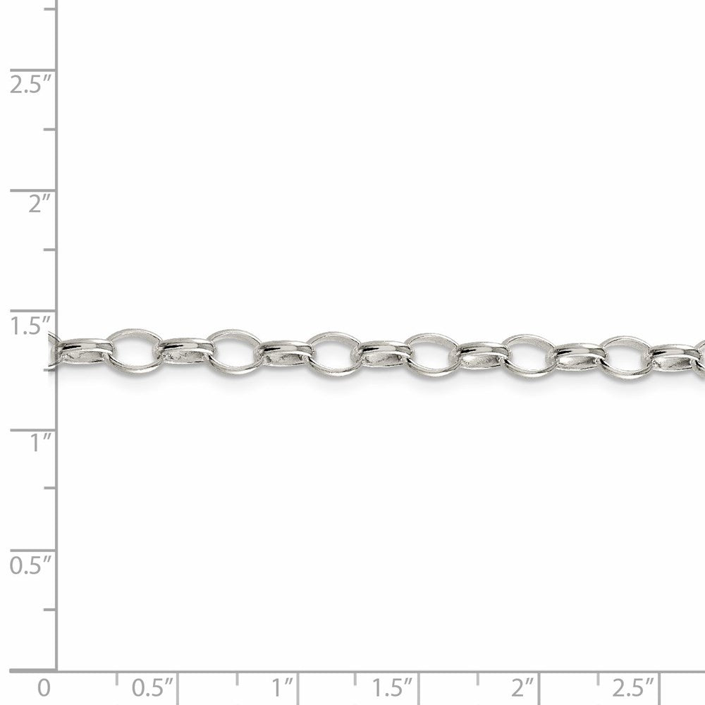 FJC Finejewelers 925 Sterling Silver Fancy Rolo Chain 24 Inches x 5 mm