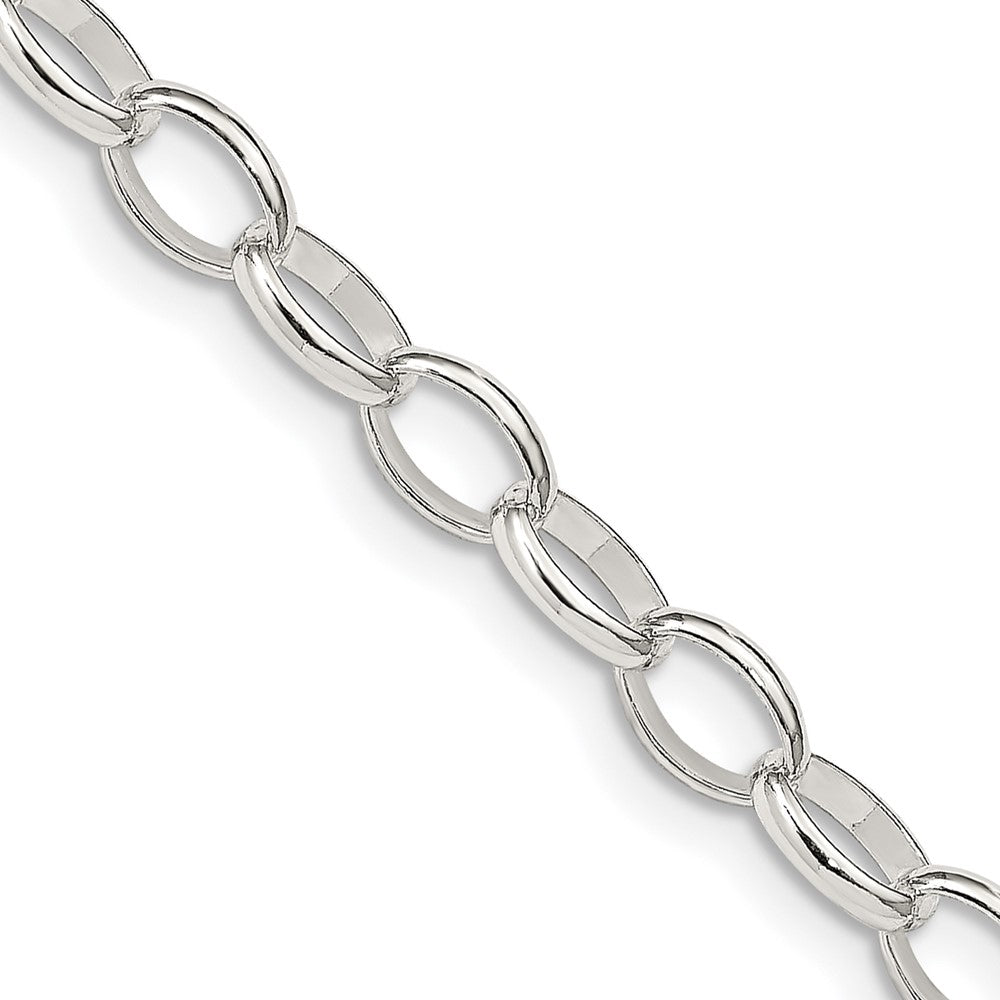 FJC Finejewelers 925 Sterling Silver Fancy Rolo Chain 24 Inches x 5 mm