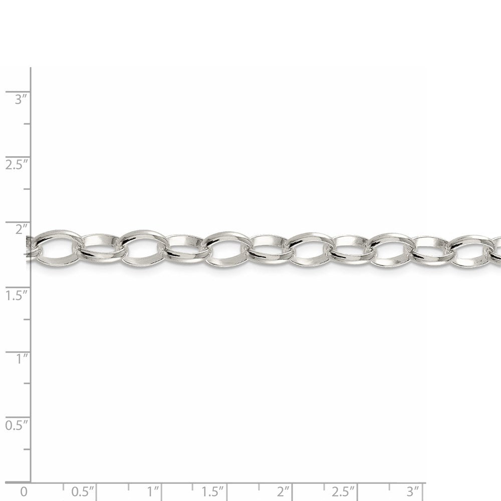 FJC Finejewelers 925 Sterling Silver Fancy Rolo Chain 20 Inches x 8 mm