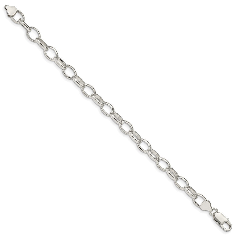 FJC Finejewelers 925 Sterling Silver Fancy Rolo Bracelet Chain 8 Inches x 8 mm