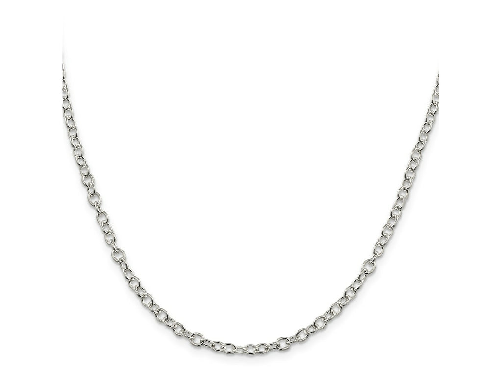 FJC Finejewelers 925 Sterling Silver Oval Cable Chain 24 Inches x 3.75 mm
